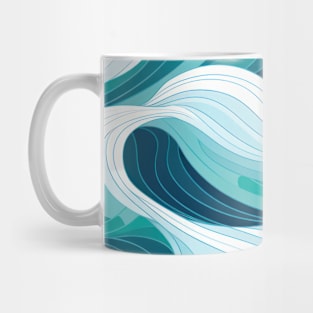 Ephemeral Crests: Hokusai Waves Reimagined Mug